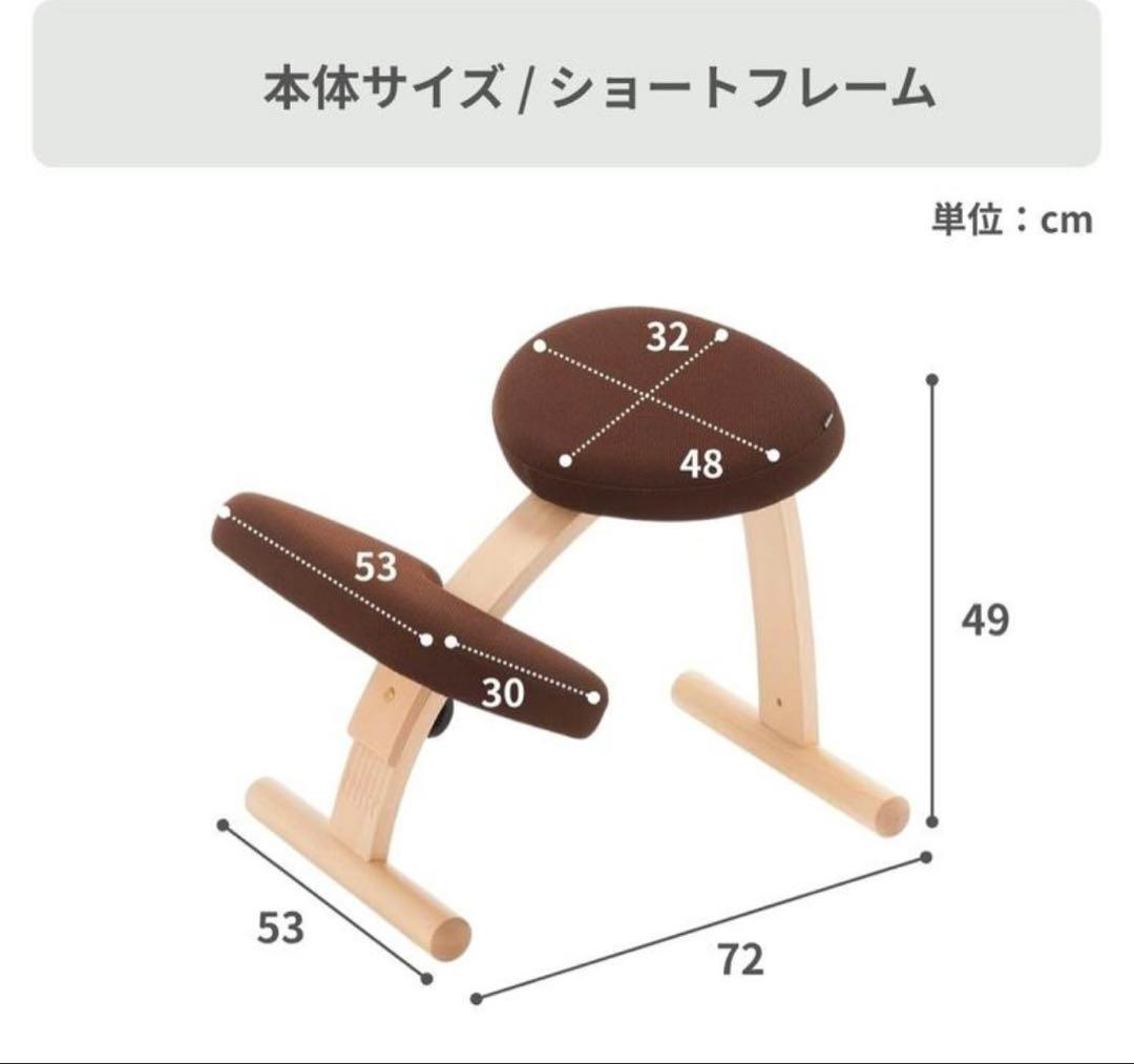美品❤️ バランスラボ バランスイージー ショートフレーム ダークブラウン 椅子