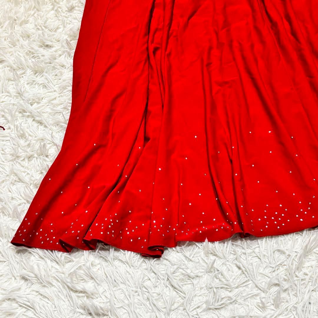 【美品】デザイナーズ 昭和レトロ　セットアップ　レッドドレス