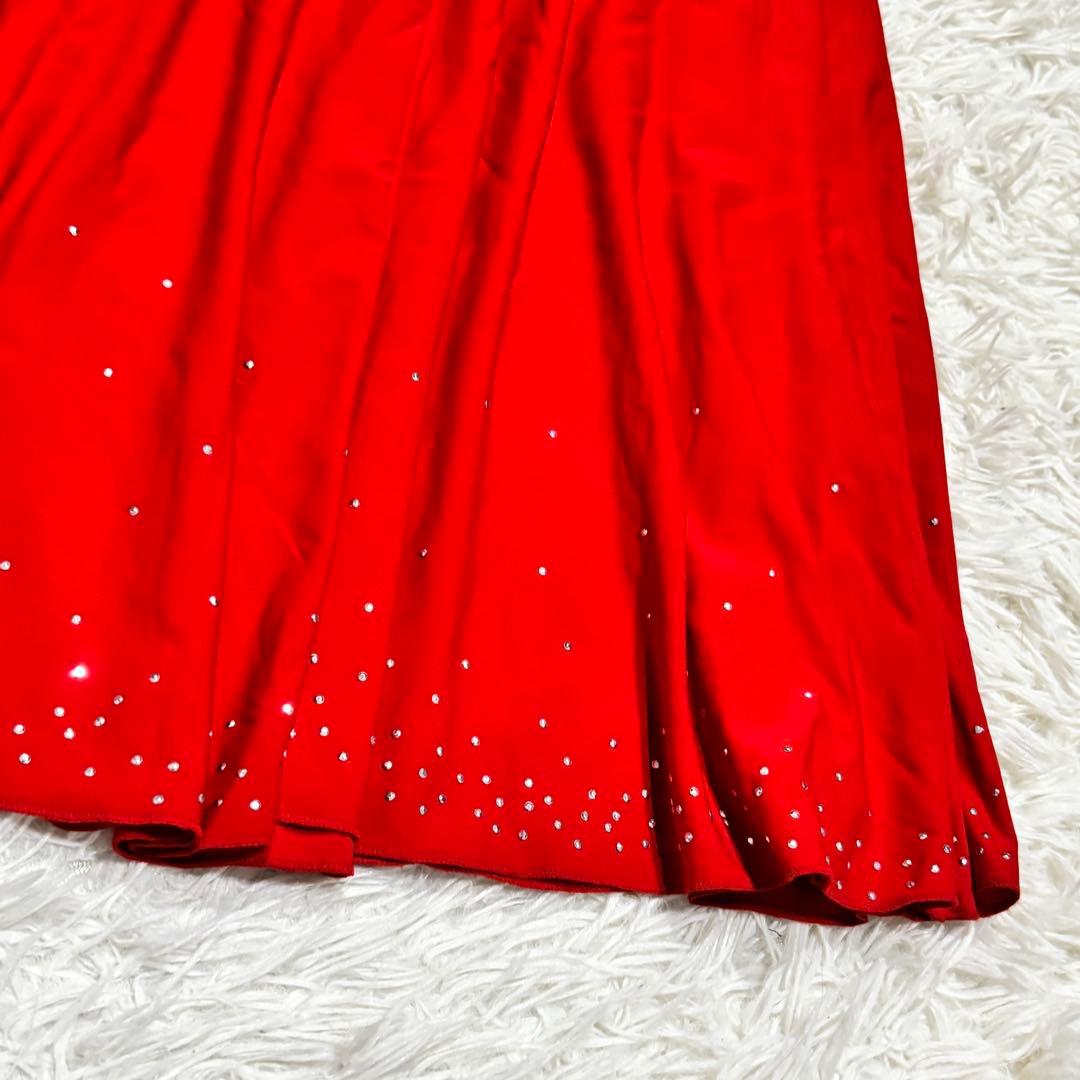 【美品】デザイナーズ 昭和レトロ　セットアップ　レッドドレス