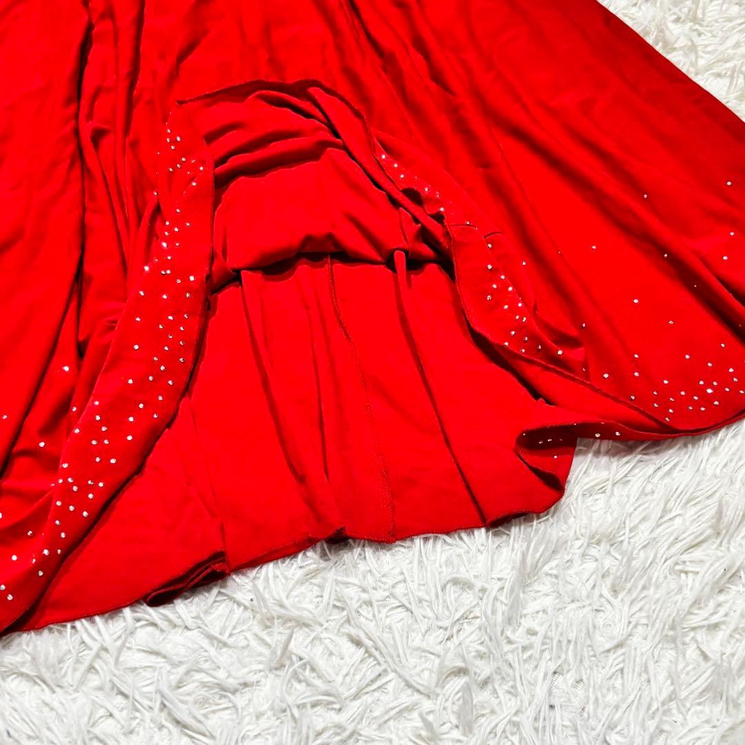 【美品】デザイナーズ 昭和レトロ　セットアップ　レッドドレス