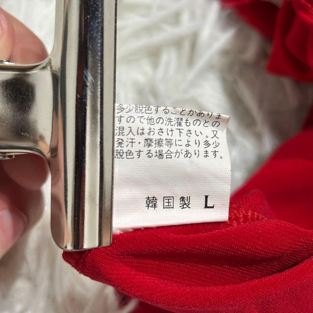 【美品】デザイナーズ 昭和レトロ　セットアップ　レッドドレス