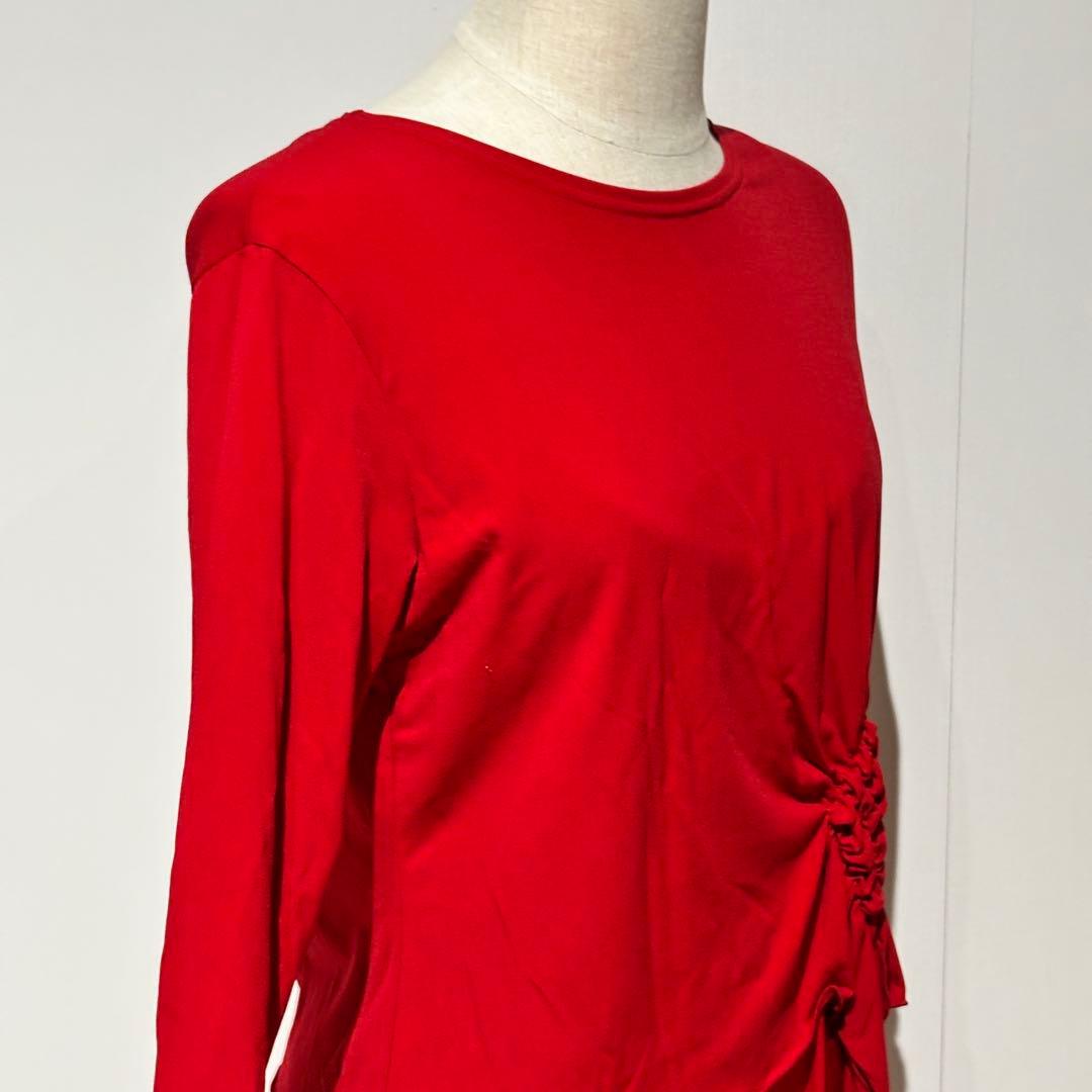 【美品】デザイナーズ 昭和レトロ　セットアップ　レッドドレス