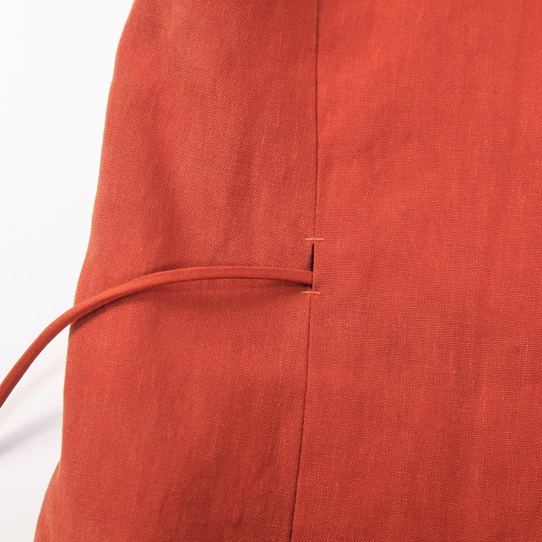 美品 Drawer 22SS リネン ピークドラペルジレ 38 オレンジ ベスト