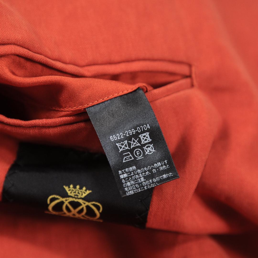 美品 Drawer 22SS リネン ピークドラペルジレ 38 オレンジ ベスト