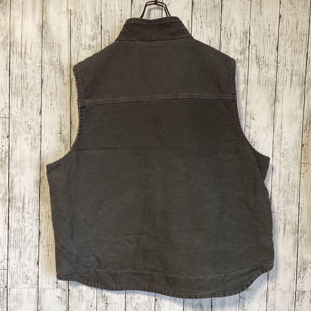【名作】カーハート ダックベスト GVL グレー V33 2XL メキシコ製