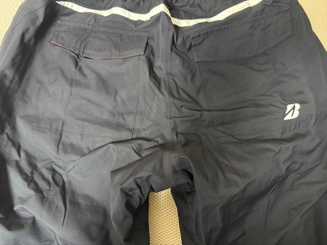 美品 BRIDGESTONE GOLF レインウェア 水神 ブラック/レッド