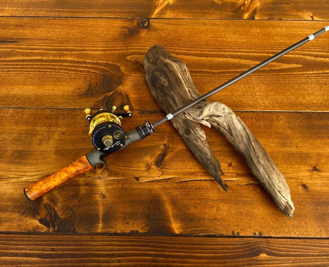 トラウトロッド　ウッド調　625UL 524UL ベイトロッド　パックロッド