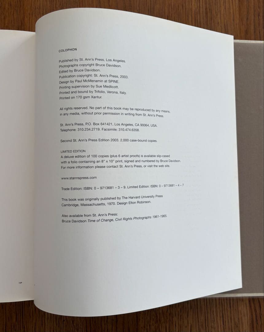 Bruce Davidson East 100th Street 写真集