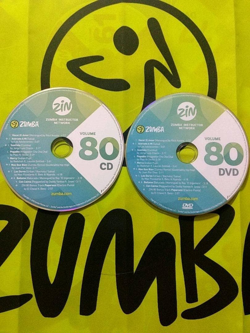 ZUMBA　ズンバ　 CD ＆ DVD 20枚セット　ZIN71 ～ ZIN80