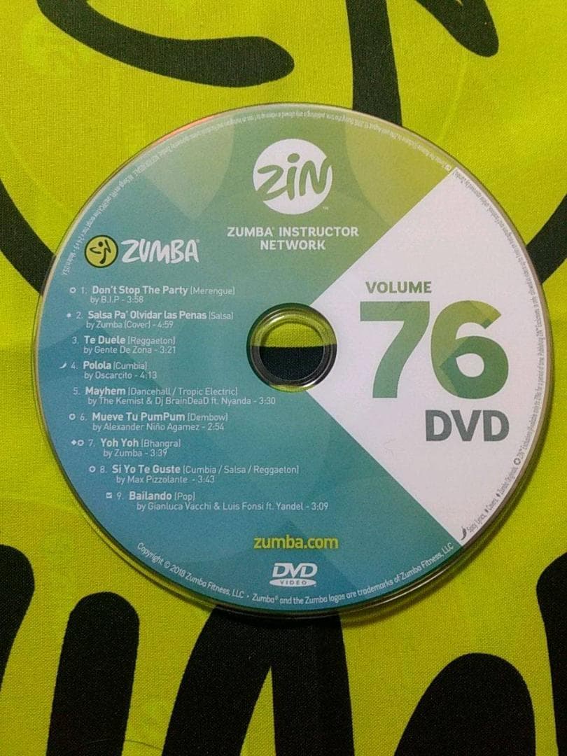 ZUMBA　ズンバ　 CD ＆ DVD 20枚セット　ZIN71 ～ ZIN80