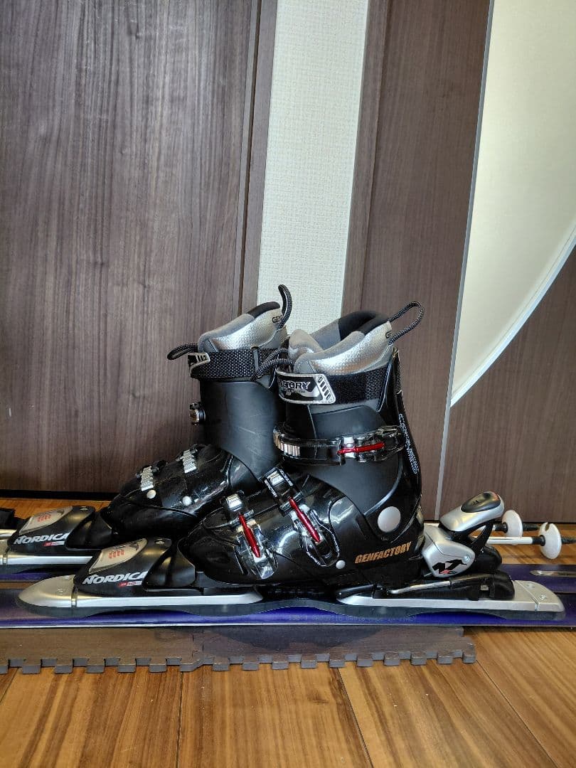 高品質❗NORDICA/学生・小柄な男女兼用/スキーセット/メンテ・WAX済み✔