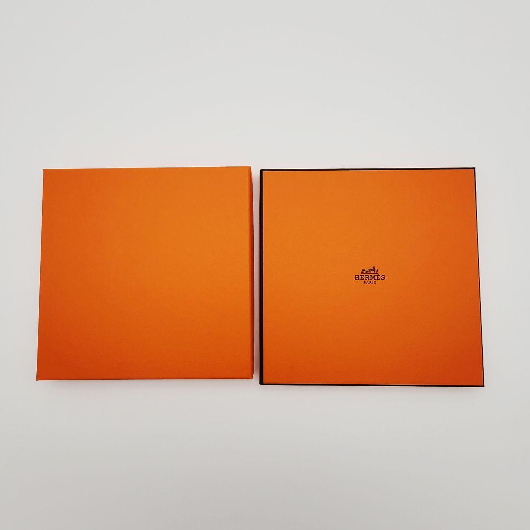 極美品 ★HERMES★ ハンドタオル ラビリンス Hロゴ 綿100％ ネイビー