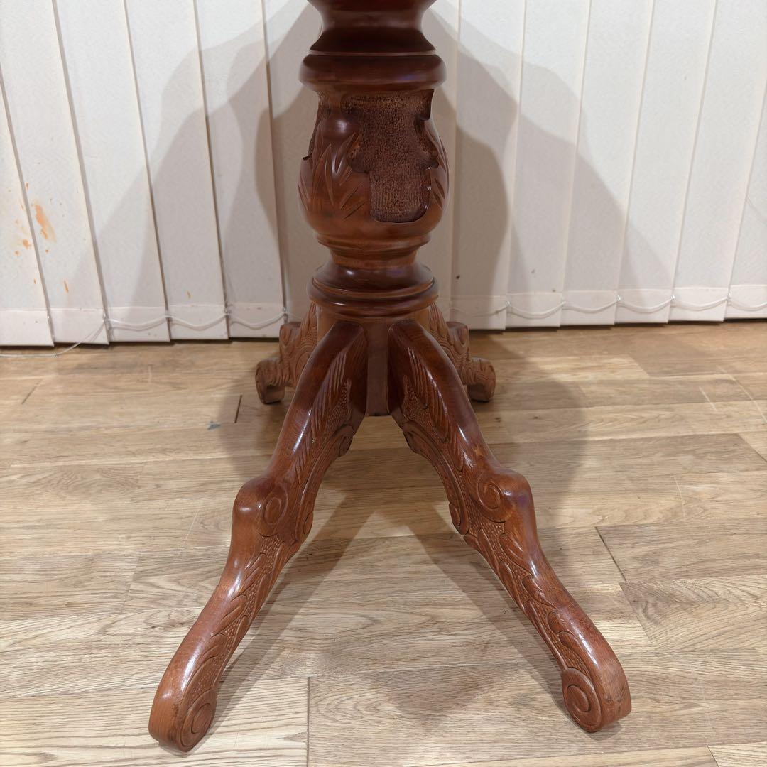 象嵌細工 センターテーブル イタリア クラシック 猫脚 コーヒーテーブル カフェ