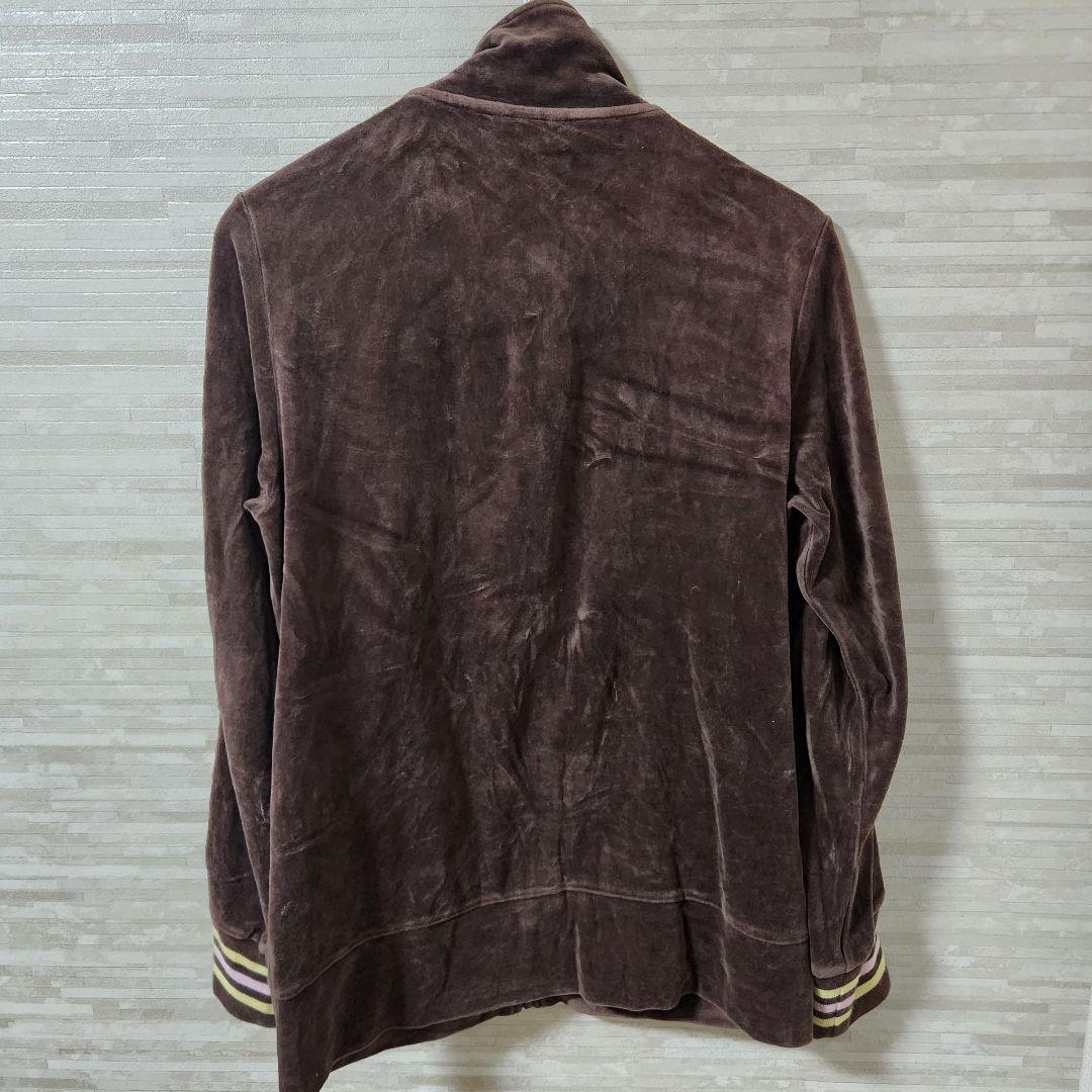 【XL】アディダス adidas トラックジャケット ジャージ ブラウン ベロア
