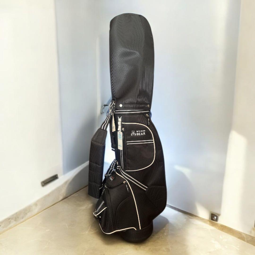 【値下げ】WILSON BEAR ゴルフ　キャディバッグ ゴルフバッグ　ブラック