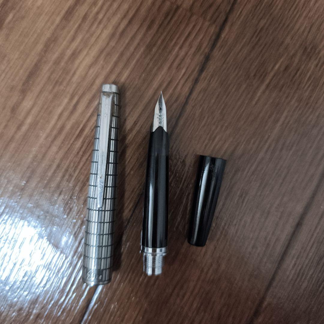 PE858□パイロット PILOT エリート 格子 万年筆 蝕刻 H678
