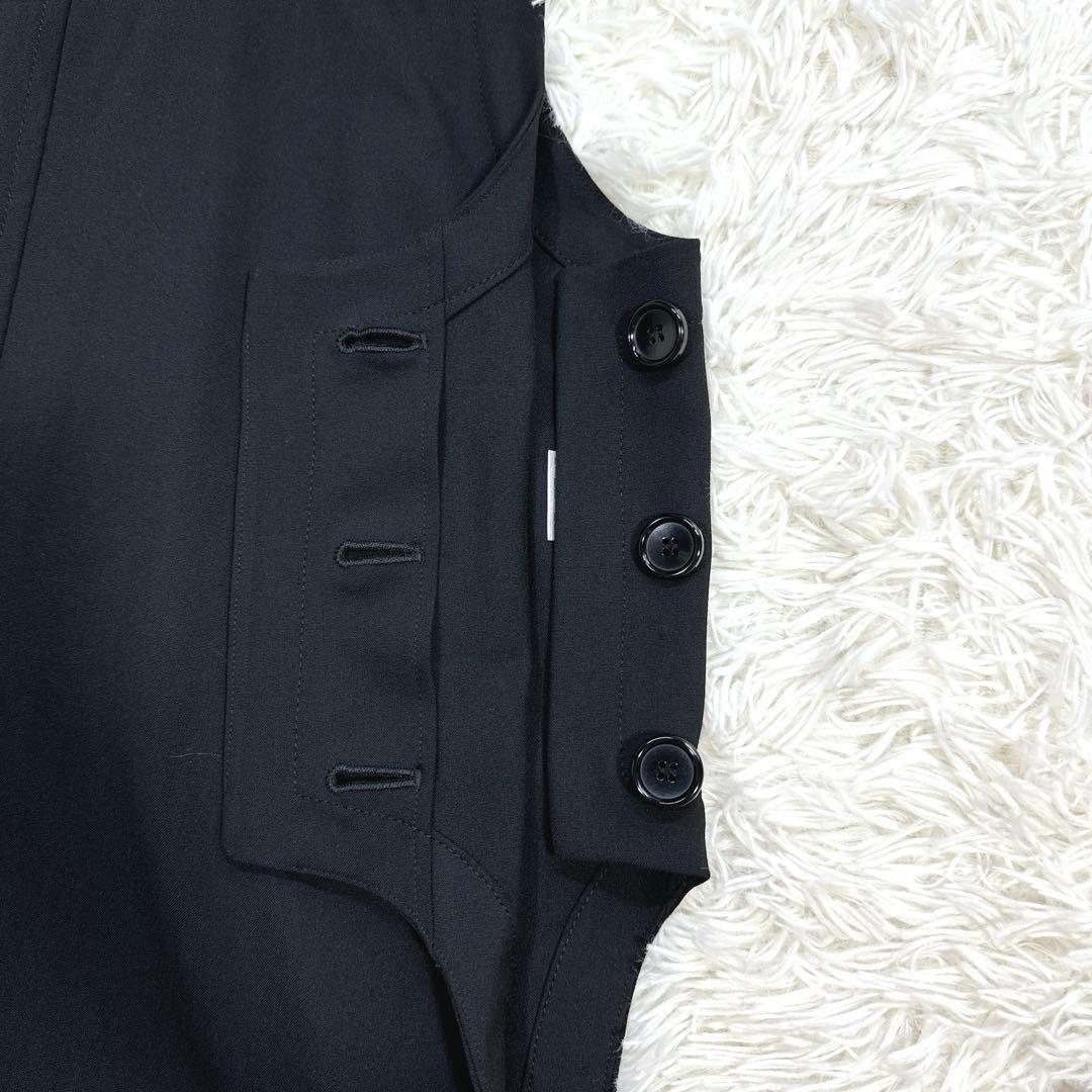 極美品 LOHEN 黒 ローヘン サイドスリット ロングジレ ワンピース