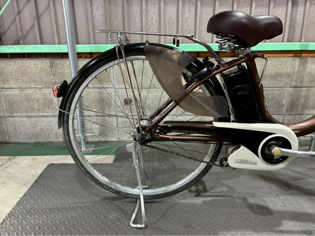 №8634電動自転車パナソニック ビビDX 26インチ　ブラウン