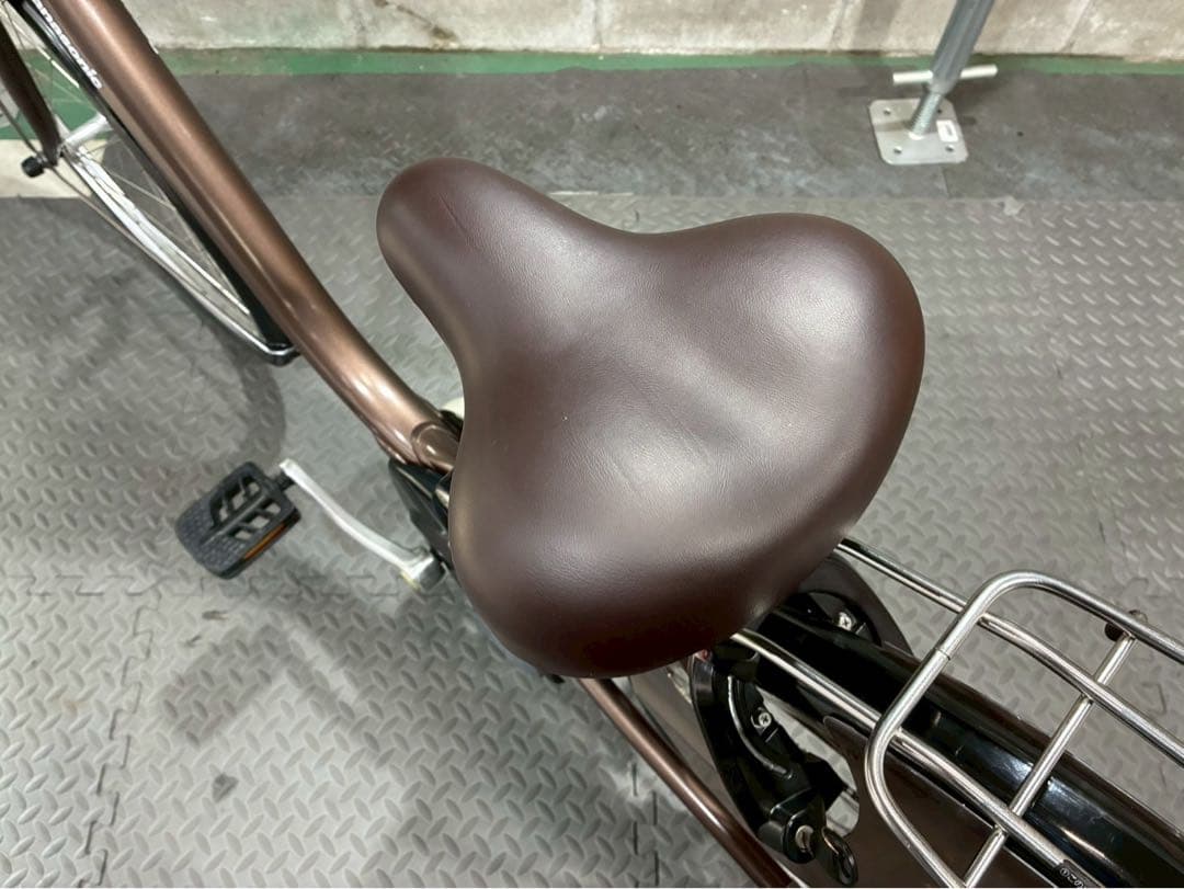 №8634電動自転車パナソニック ビビDX 26インチ　ブラウン