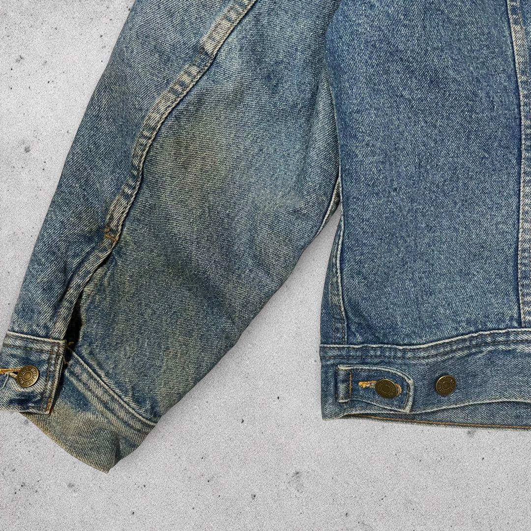人気90s STORM RIDER襟コーデュロイ デニムジャケット裏地付き 44