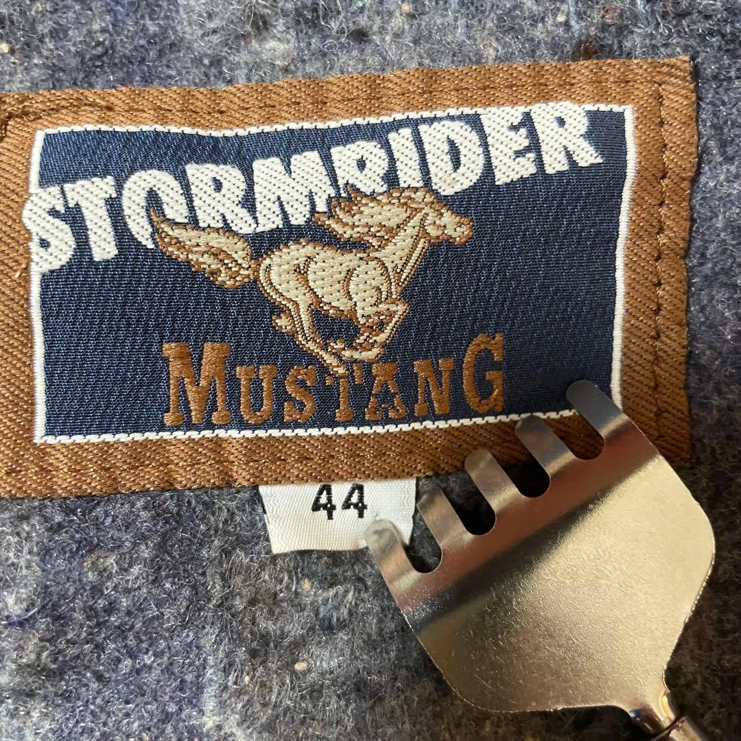 人気90s STORM RIDER襟コーデュロイ デニムジャケット裏地付き 44