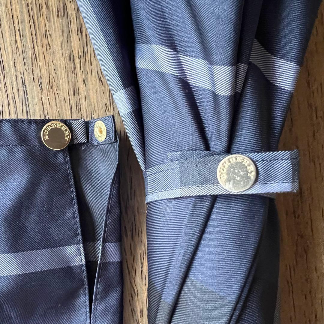 Burberry バーバリー 長傘 レディース ネイビー 保存袋付き