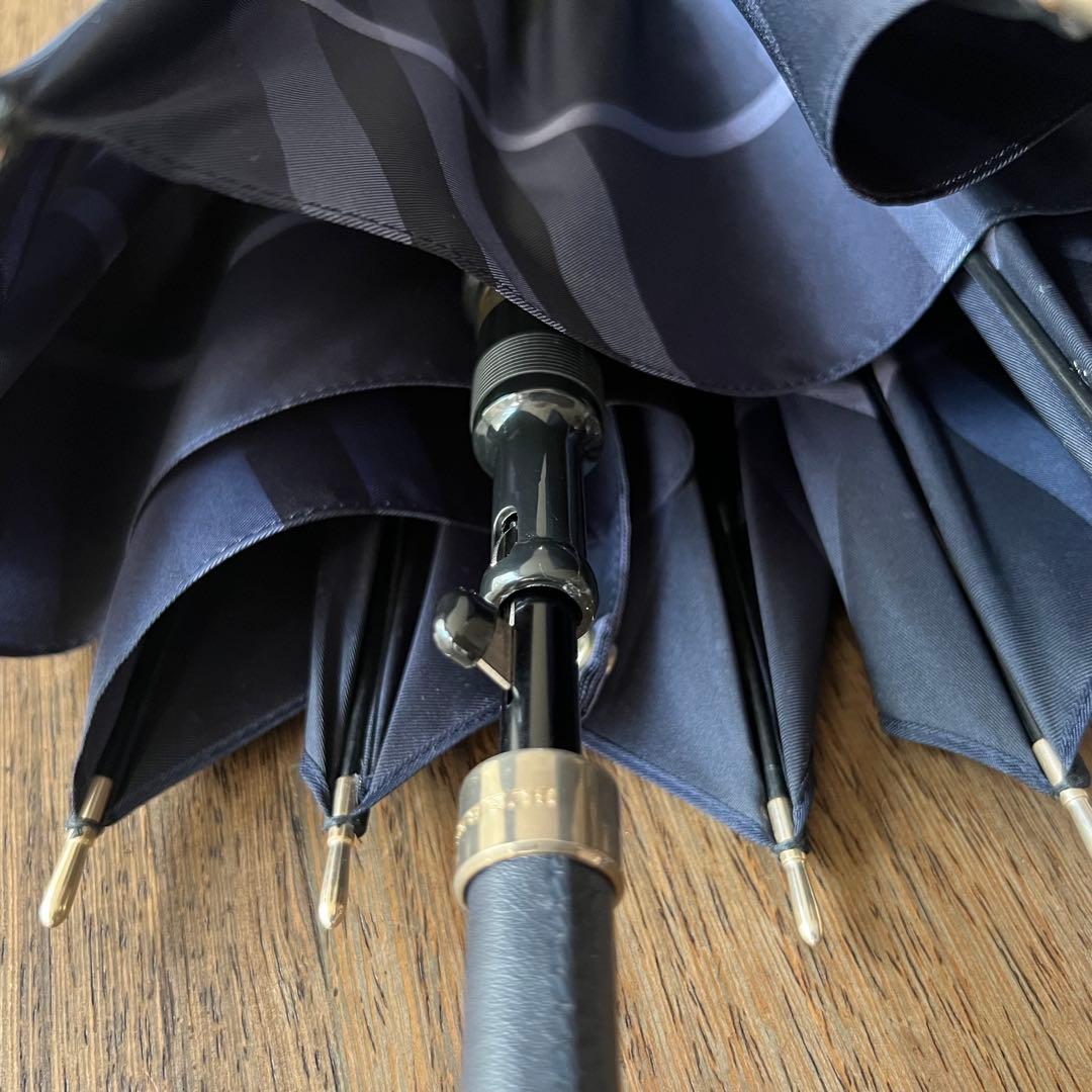 Burberry バーバリー 長傘 レディース ネイビー 保存袋付き