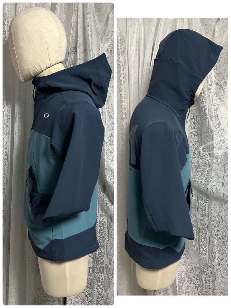 OAKLEY オークリー　ジップアップ　パーカー　ストレッチ　デカロゴ　Ｓサイズ