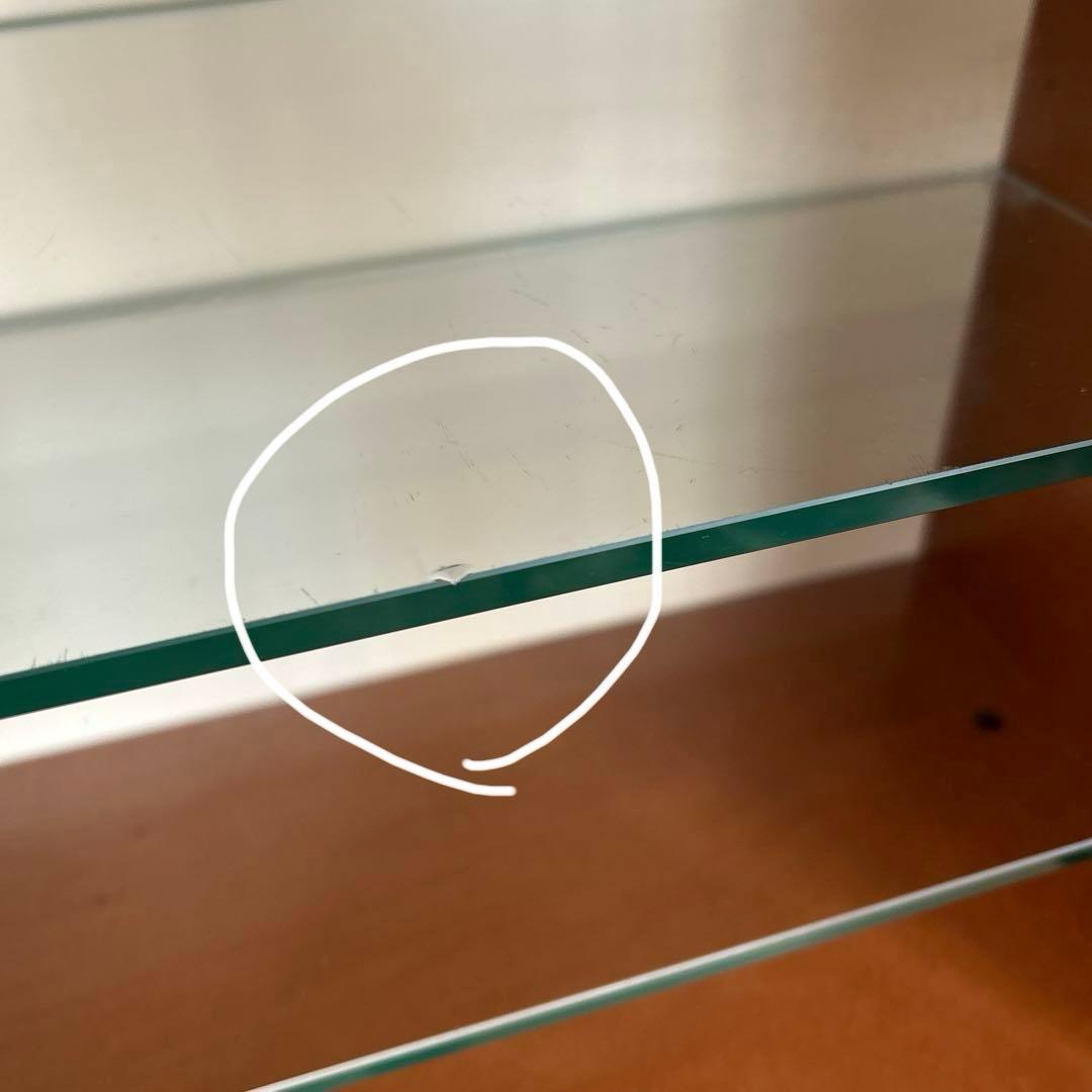 コスガ　食器棚 ガラス扉付き カップボード　キャビネット　木製　ブラウン