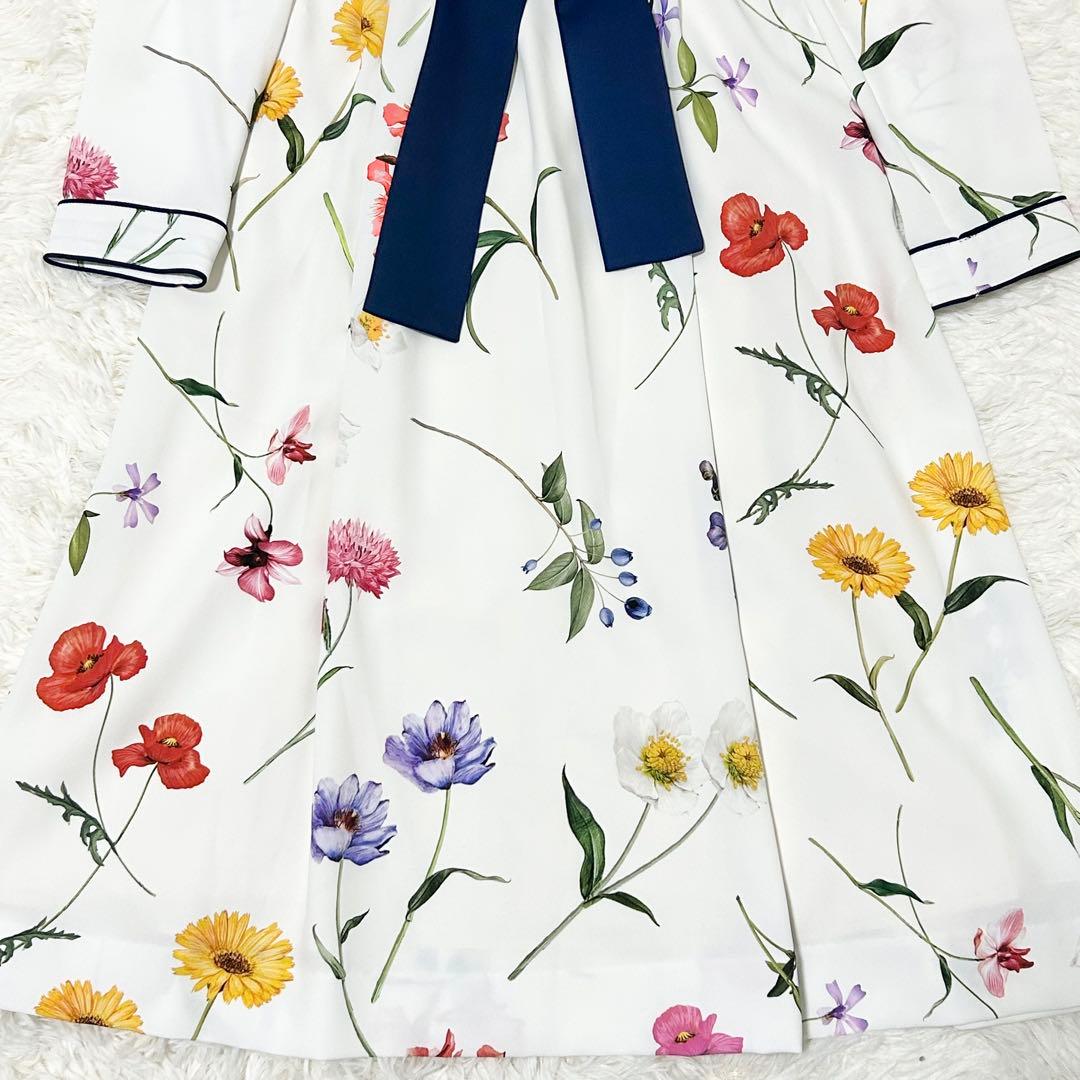 【試着のみ極美品】Chesty カシュクールフラワーワンピース リボンベルト