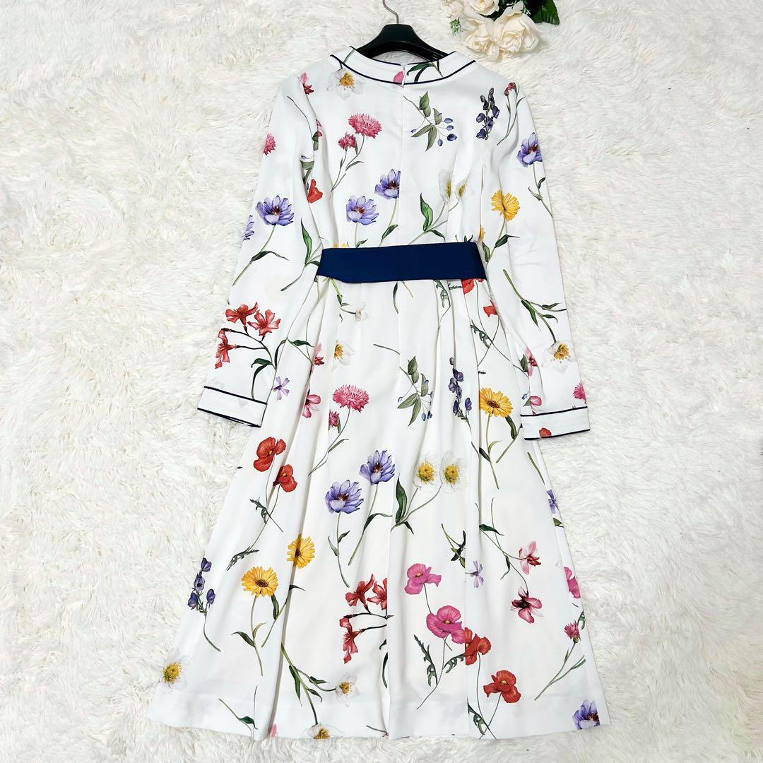 【試着のみ極美品】Chesty カシュクールフラワーワンピース リボンベルト