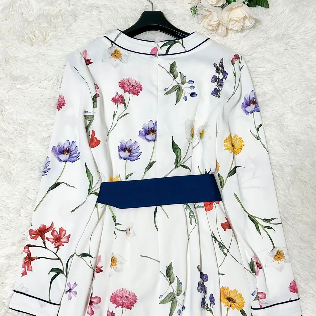 【試着のみ極美品】Chesty カシュクールフラワーワンピース リボンベルト