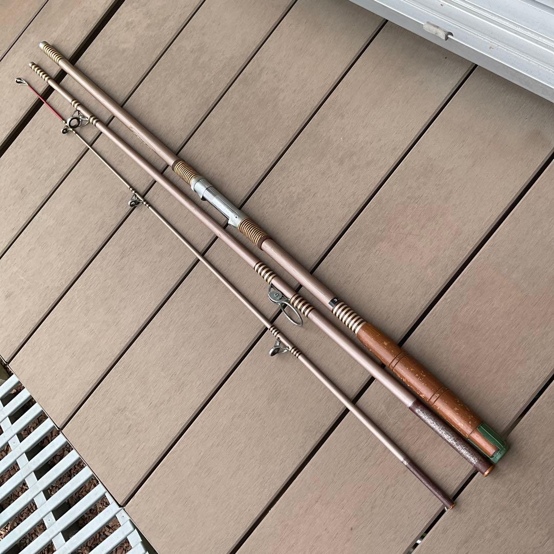 2本セット　OLYMPIC オリムピック　投げ竿　ホノルル　330　グラスロッド