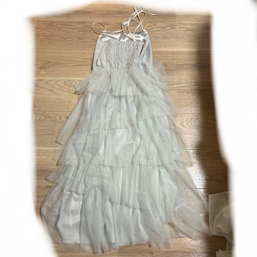 NICE CLAUP ナイスクラップ ティアードチュールワンピース