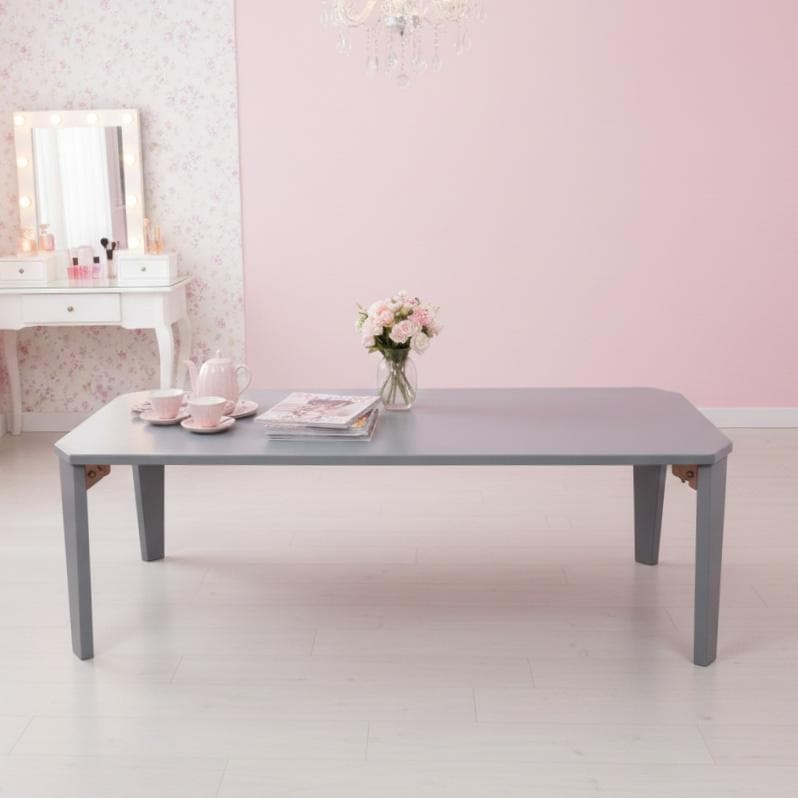 【新品・訳あり】 105cm 折りたたみ ローテーブル 角丸デザイン