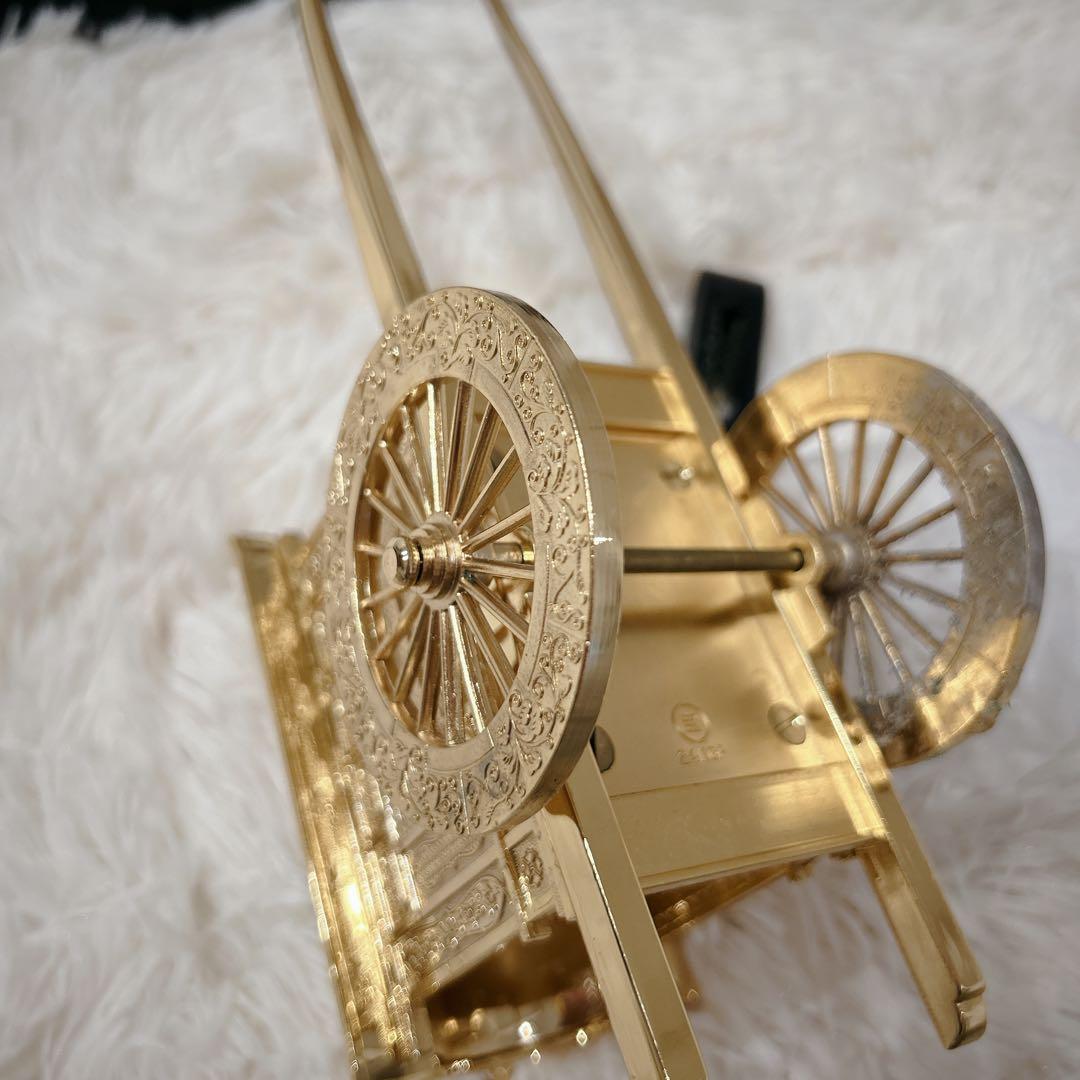 【希少】天皇皇后両陛下 金婚式記念 黄金 御所車 24KGP 牛車