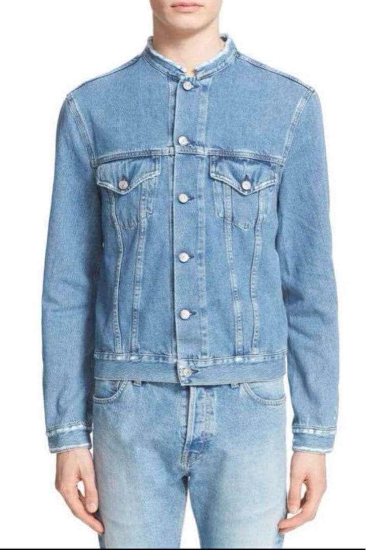 【Acne studious】BTSテテ着用　ノーカラーデニムジャケット