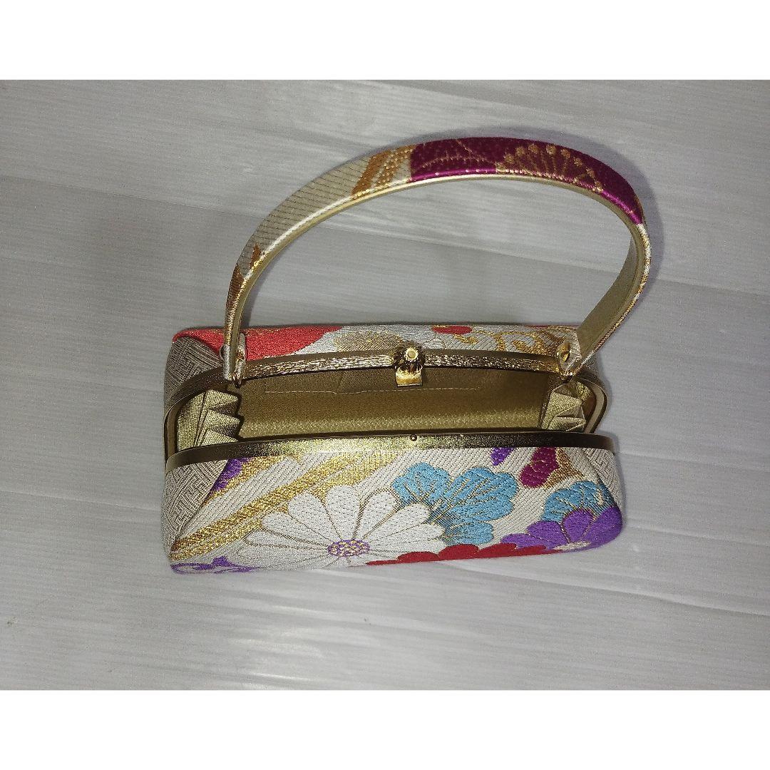 未使用　草履　バッグ　セット　正絹　優花緒　花柄　和装　日本製