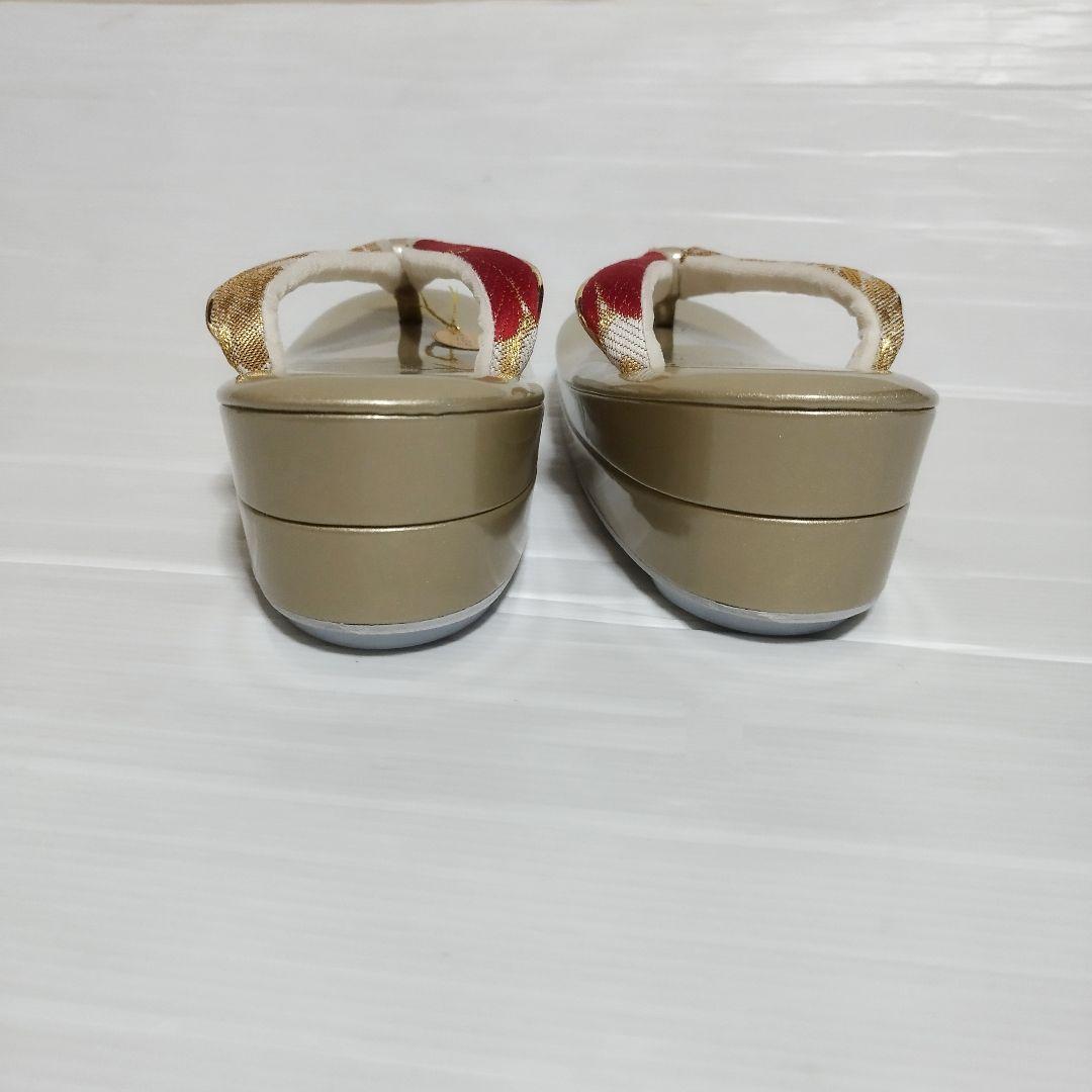 未使用　草履　バッグ　セット　正絹　優花緒　花柄　和装　日本製