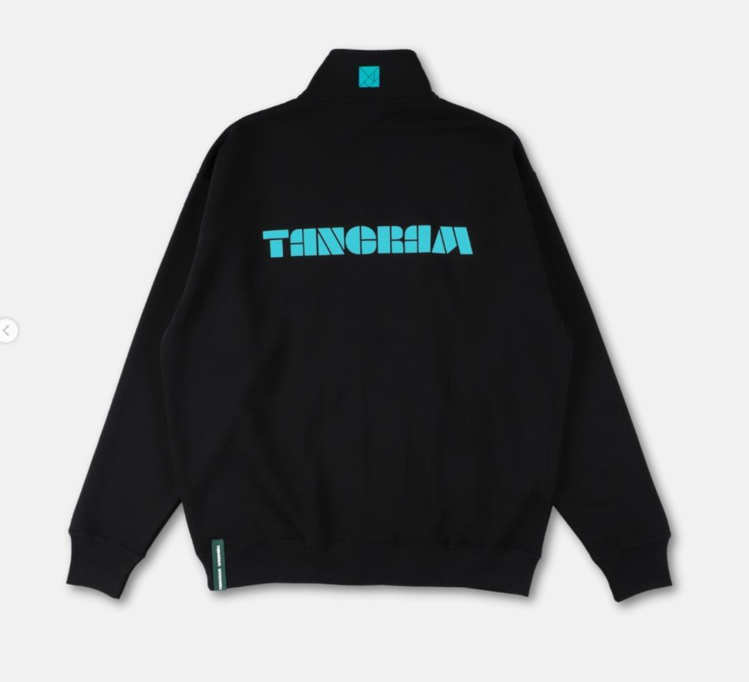 新品 TANGRAM 26ss LOGO HALFZIP SWEAT BLU