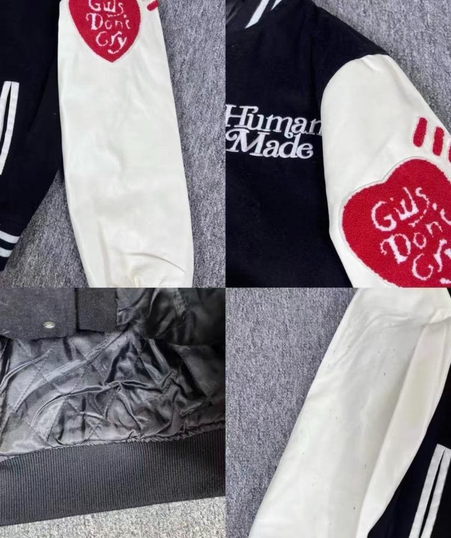 Human Made スタジャン 黒/白