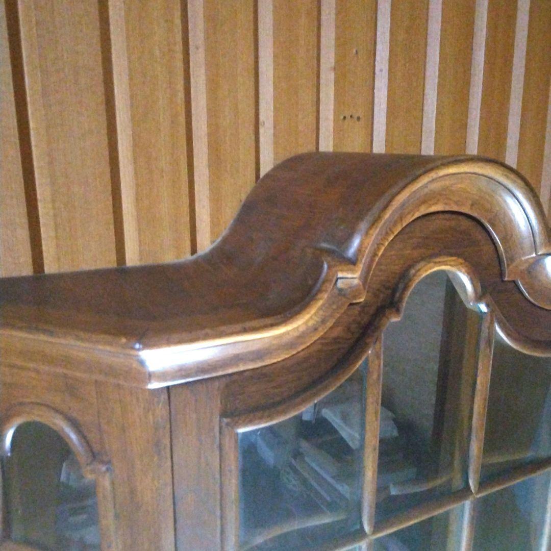 アンティーク風　 3面ガラス 　壁掛け飾り棚