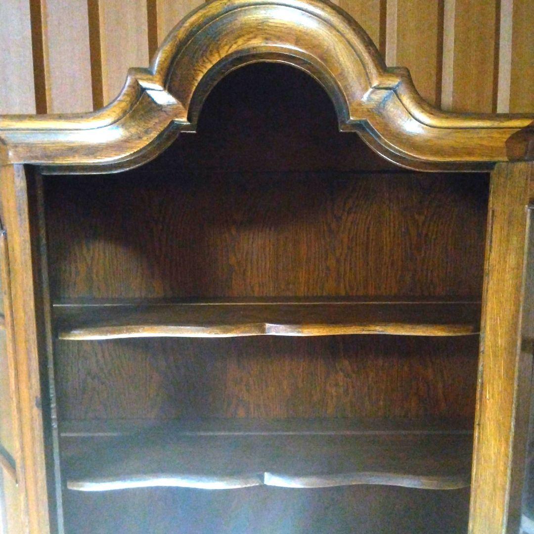 アンティーク風　 3面ガラス 　壁掛け飾り棚