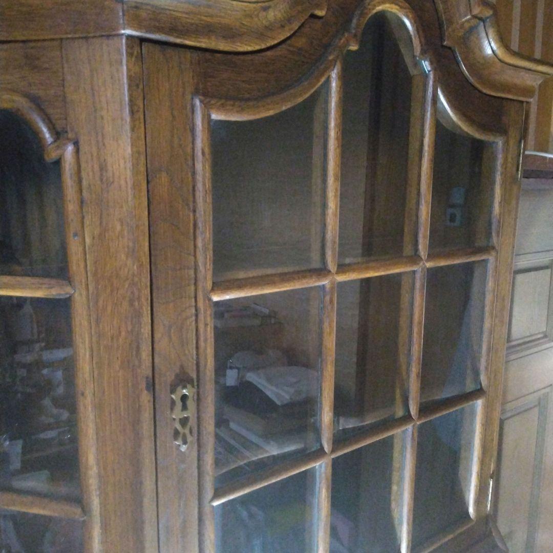 アンティーク風　 3面ガラス 　壁掛け飾り棚