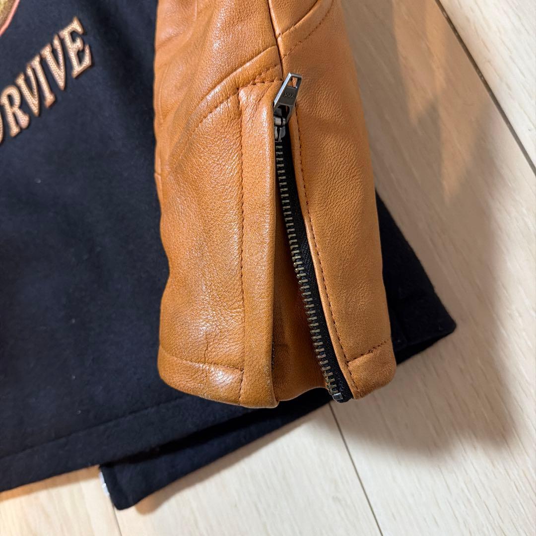 マ*サ様 激ジブ❣️本革 レザー ブルゾン ジャケット バイカー アメカジ ライ