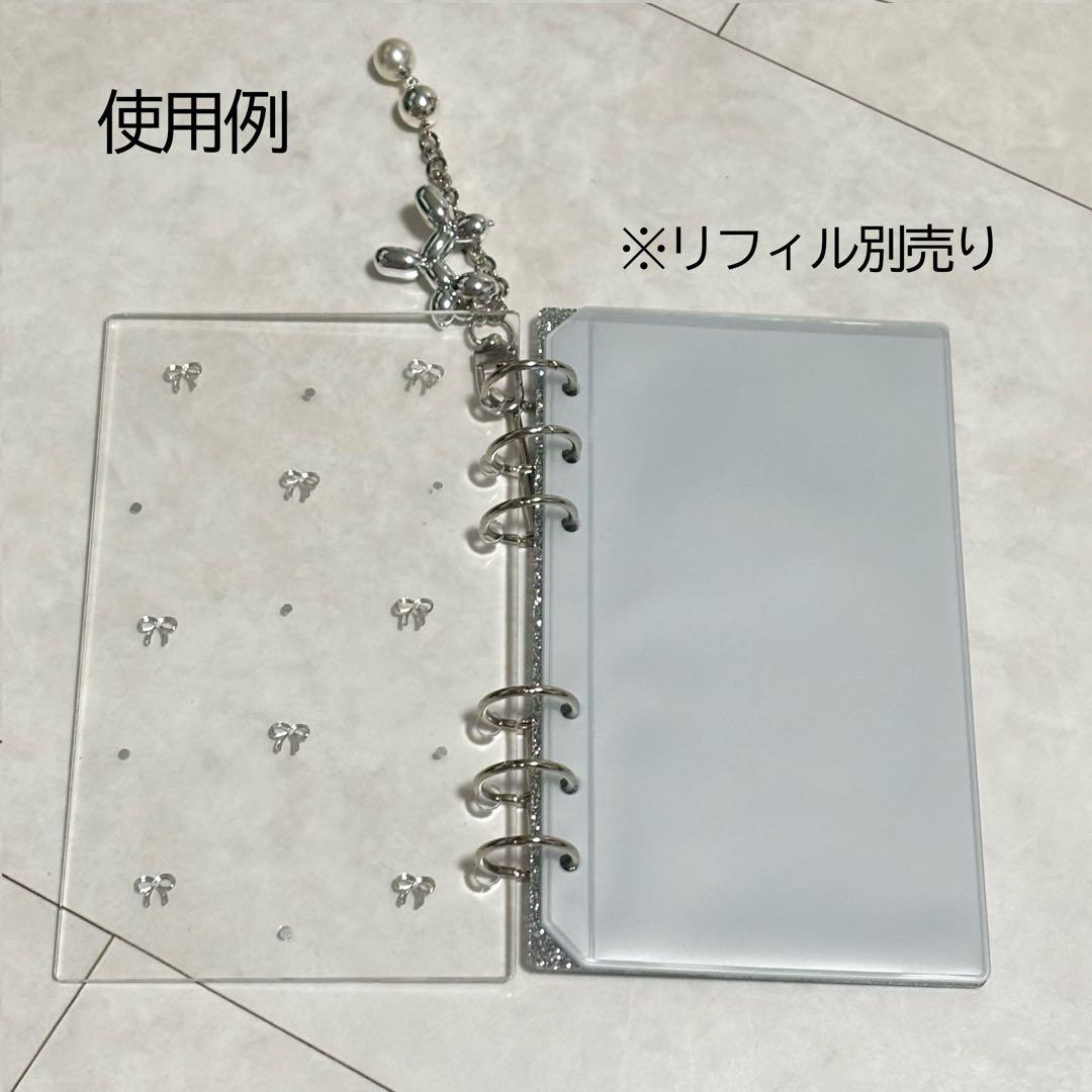 ✨リンゴ ✨A6 アクリルレジンバインダー　リング付き×2