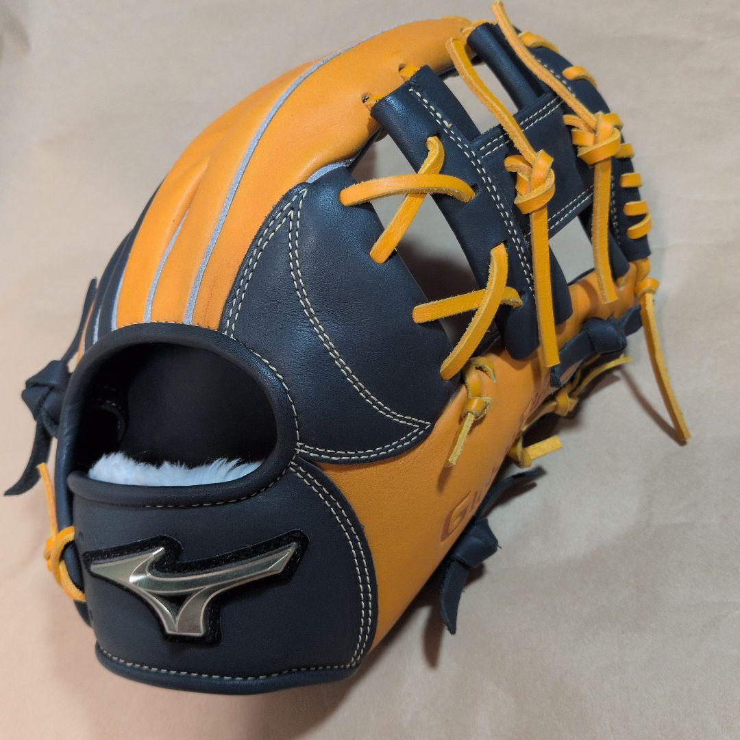 ミズノ:右投げ用:軟式用グラブ:内野手用:サイズ9:DブルーXオレンジ