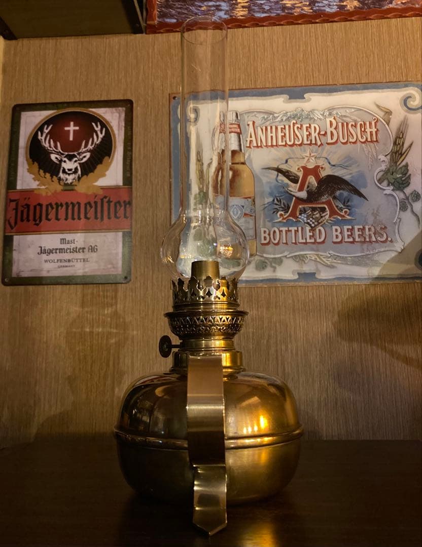 アンティーク 真鍮 オイルランプ レトロ ライト ヴィンテージ 西洋 オブジェ