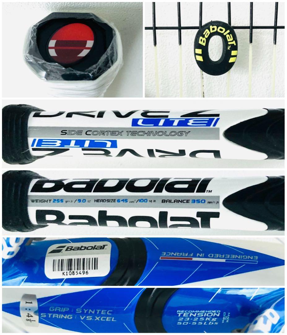 【希少】バボラ『ドライブZライト』テニスラケット／G1／軽量／ブルー／初心者