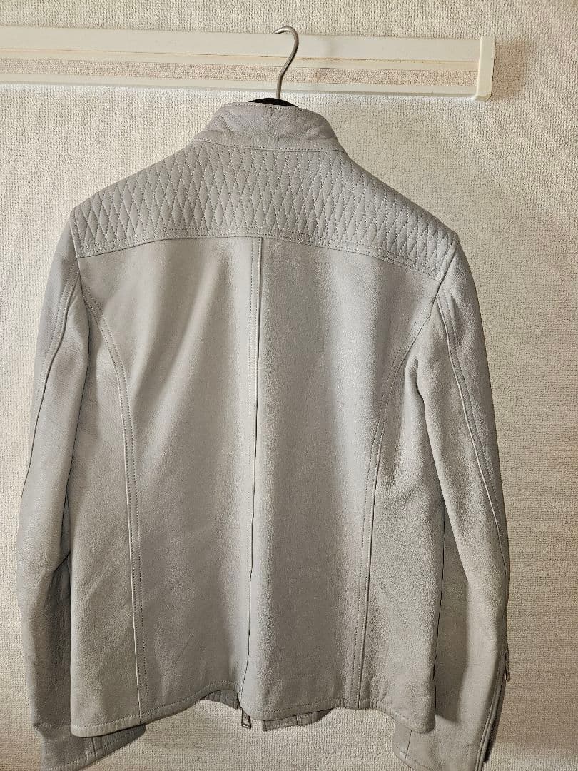 M*中様 AKM グレー シングルライダースジャケット